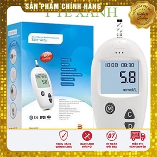 Máy đo đường huyết + 50 que thử và 50 kim đo đường huyết Sinocare Accu-Safe Đức