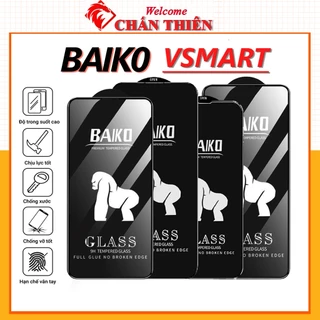 Kính cường lực vsmart Aris Aris Pro full màn trong suốt chống xước độ bền cao có tặng kèm khăn lau màn hình Kính-[Baiko]