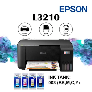Máy in phun màu Epson EcoTank L3210 - In, Scan, Copy - BH Chính Hãng - Kèm 4 mực in Chính Hãng