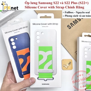 Ốp lưng Samsung S22+ (S22 Plus)/ S22 Silicone Cover with Strap Chính Hãng [Fullbox - Nguyên Seal]