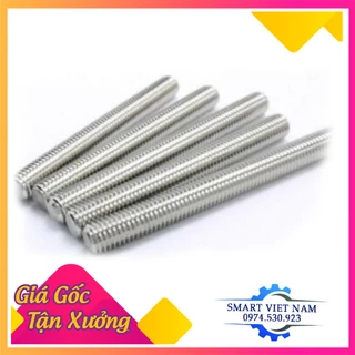 Thanh ren,ty ren inox M4,M5,M6,M8,Combo 2 thanh tiêu chuẩn 1m