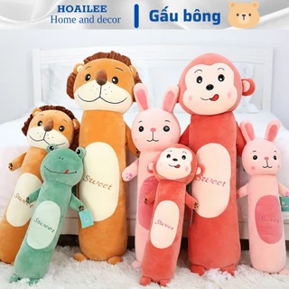 Gối ôm hình thú đáng yêu dễ thương chất liệu vải nhung miniso Kích thước 55cm 70cm 90cm 110cm