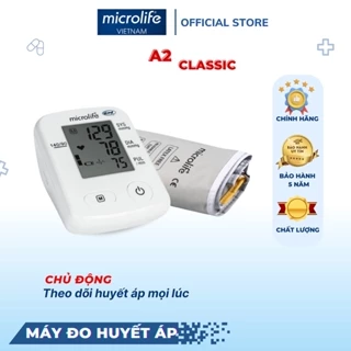 Máy Đo Huyết Áp Bắp Tay MICROLIFE A2 Classic Dễ Sử Dụng, Đơn Giản, Nhỏ gọn