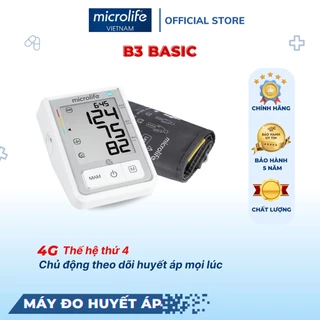 Máy đo huyết áp MICROLIFE B3 Basic công nghệ MAM thông minh đo 2 lần kép bảo hành 5 năm