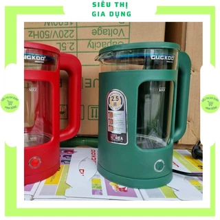 Ấm siêu tốc cukoo thủy tinh st13 2.5 lít, Ấm đun nước siêu tốc trong suốt công suất 1500W bảo hành 1 tháng, lỗi đổi