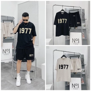 { Hàng Hot } Bộ Phông  Ngắn Tay Phối 1977 Hè Cao Cấp, Chất COTTON Mịn Siêu Mát Chất Lượng Phong Cách Hợp Thời Trang 2023