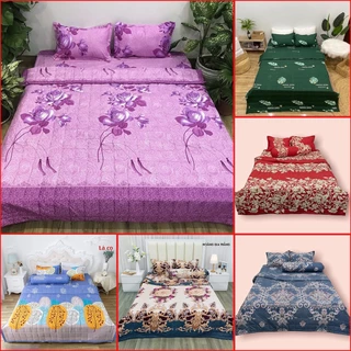 Bộ 5 Món Chăn Ga Gối Cotton Poly Hoa Lá Phong Cách Hàn Quốc