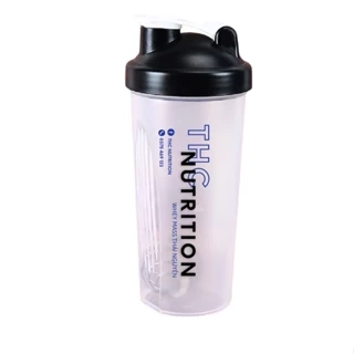 [Giá sỉ cho khách lẻ]Bình Lắc Tập Gym Cao Cấp THC Nutrition 600ml Shaker, Bình nước thể thao - Tặng Kèm Bóng Lắc