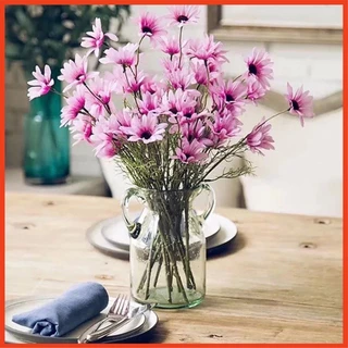 Hoa cúc họa mi màu tím decor quán cà phê hay shop xinh lung linh,trang trí phòng khách