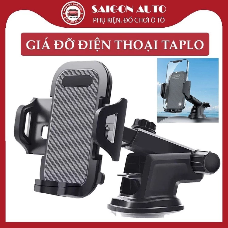 Giá đỡ điện thoại để taplo có đế hít kính cao cấp, kẹp điện thoại trên ô tô quay 360 độ phù hợp nhiều dòng oto xe hơi