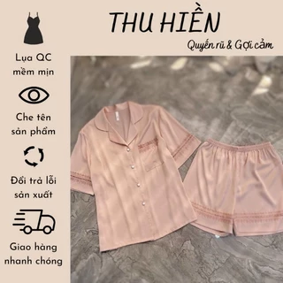 Mã 898 Pijama cộc đùi mẫu mới cao cấp - bộ ngủ lụa mặc nhà qc