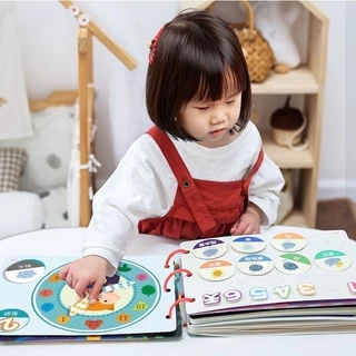 Học liệu bóc dán montessori 15 chủ đề và 30 chủ đề, đồ chơi thông minh giáo dục nhận thức sớm cho bé