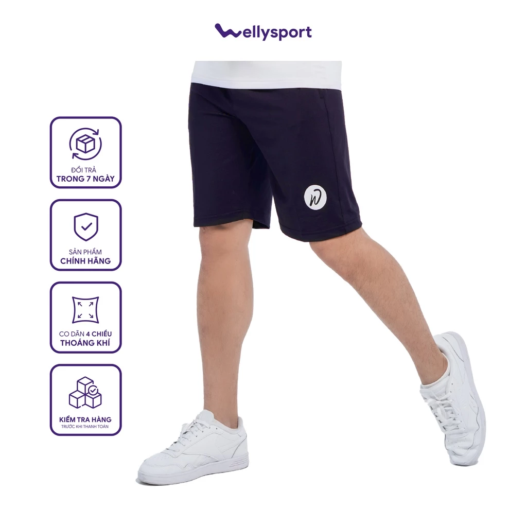 Quần Short Thể Thao Nam, Tập Gym, Chạy Bộ, Chất Thun Cao Cấp, Welly Sport, Mã QDN