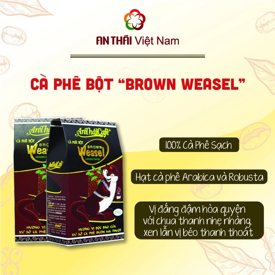 Cà Phê Bột Chồn Nâu Brown Weasel (200g) - AnTháiCafé