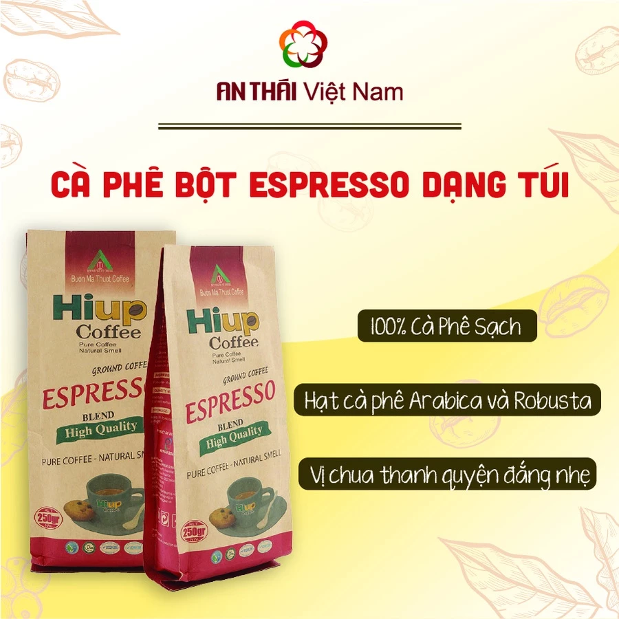 Cà Phê Espresso Hiup (250g) -Túi giấy- HIUP Coffee