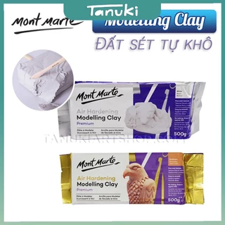 Đất sét tạo mô hình Mont Marte- Màu Trắng/ Màu Ngói (500g)