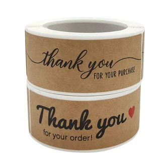 Cuộn 120 Miếng Dán Nhãn Thank You (Size 2.5*7.5cm) -Tem Dán Nhiều Mẫu