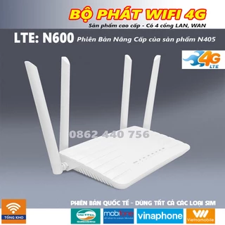 Cục phát wifi từ sim 4G, bộ phát wifi 4G CP218 hay còn gọi N600 4 cổng WAN/LAN, 4 ăngten Siêu Khỏe, hàng cao cấp