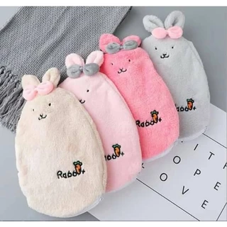 Túi Sưởi Vải Lông Ấm Hình Thỏ Rabbit Cute Đa Năng 200ml