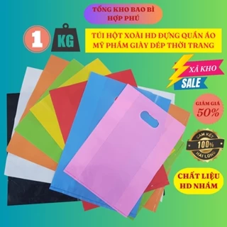 Túi Đựng Đồ Hột Xoài Ni Lông Đựng Giày Dép Mỹ Phẩm Thời Trang Quai Đục Lỗ -  Bịch 1Kg Túi Nilon Hợp Phú Dẻo Bền Dai Rẻ