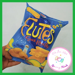 Bim bim Oishi Snack khoai tây Flutes vị muối gói lớn 32 g giòn sụn thơm ngon, đồ ăn vặt cổng trường hot nhất