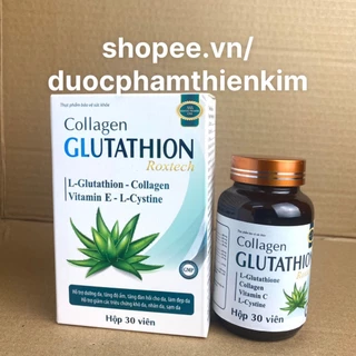 Viên uống hỗ trợ LÀM TRẮNG DA collagen Glutathion Roxtech giúp đẹp da, sáng da, mờ thâm nám - 30 Viên