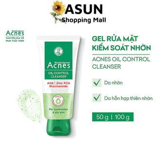 Gel Rửa Mặt Acnes Giúp Kiểm Soát Nhờn, Kháng Khuẩn Mụn Oil Control Cleanser Gel