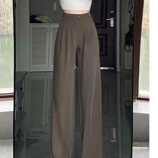 Quần tây ống rộng nữ dáng suông công sở đi học basic 4LOVA Culottes dài một cúc cạp cao tôn dáng vải mango cao cấp