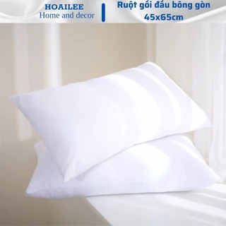 Ruột gối nằm Ruột gối đầu bồng gòn thường trắng có khóa kích thước 45x65cm