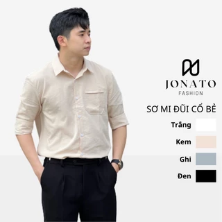 Áo sơ mi nam đũi dài tay JONATO chất liệu đũi xước cao cấp, somi đũi form rộng năng động trẻ trung