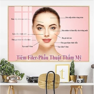 <Rẻ Vô Địch>. Tranh thẩm mỹ,tranh phòng spa,Tranh Decan dán bóng:Tiêm Filer-Phẫu thuật thẩm mỹ Thư Viện Y Khoa.