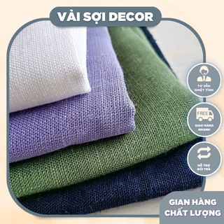 VẢI Linen nhiều màu dùng  may mặc, trang trí, làm rèm vintage, khổ vải 140cm