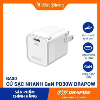 Củ sạc nhanh GaN PD 30W GA30 chính hãng DRAPOW