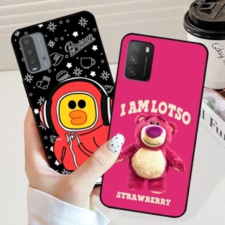 Ốp lưng Xiaomi Redmi 9T / Poco M3 in hình gấu dâu losto,gấu brown, thỏ cony cute dễ thương