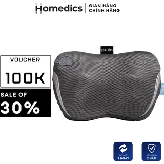 Gối massage cổ vai gáy lưng đa năng 3D Shiatsu Gel Touch HoMedics SP 135 HTBeauty sử dụng pin sạc