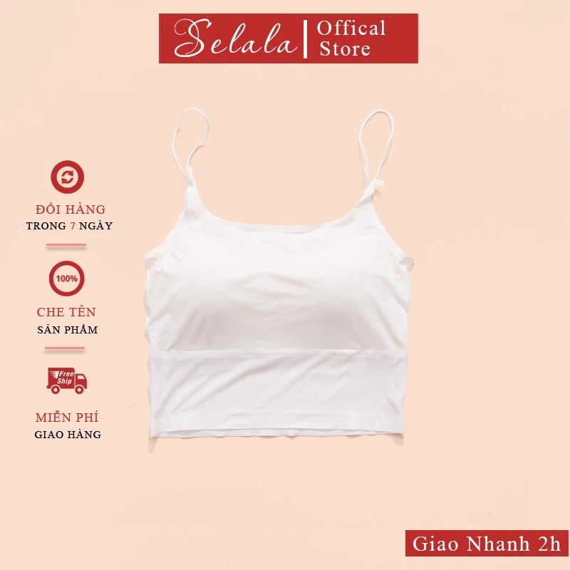 Áo 2 Dây Su Selala Dáng CropTop Tôn Dáng Mát Mịn 2D04