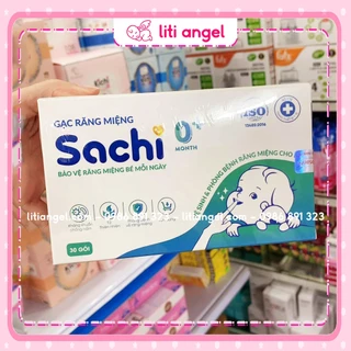 Gạc rơ lưỡi Sachi vệ sinh răng miệng, rơ lưỡi cho bé sơ sinh Hộp 30 cái