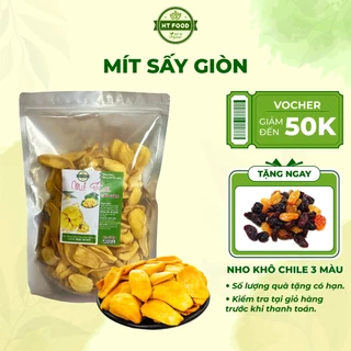 Mít sấy giòn nguyên miếng thơm ngon xuất khẩu đóng túi zip - HT FOOD0