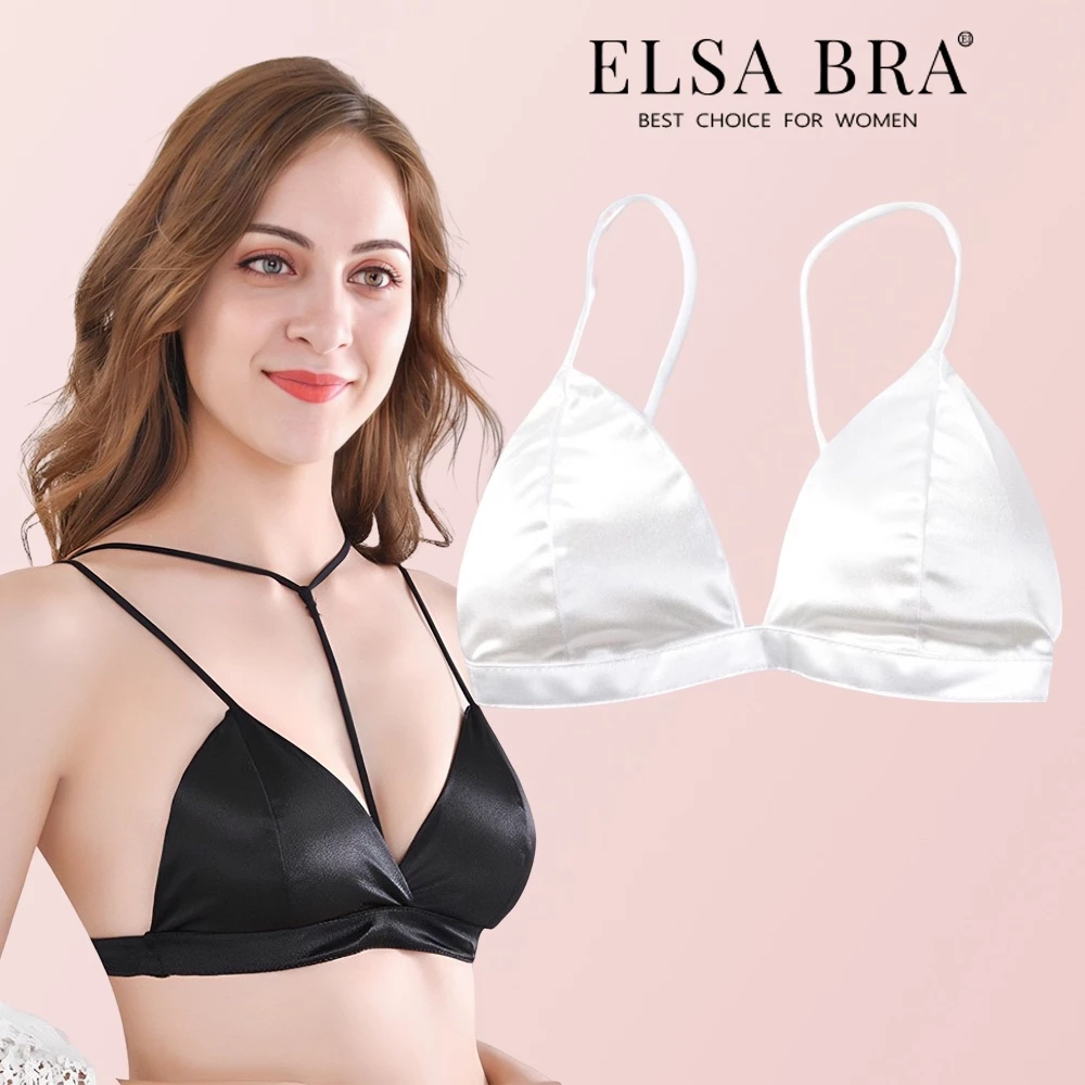 Áo Bra Nữ Satin Phi Bóng Đệm Mỏng Không Gọng 2 Dây Vai Siêu Mảnh Gợi Cảm 𝐄𝐋𝐒𝐀 𝐁𝐑𝐀 - 9609