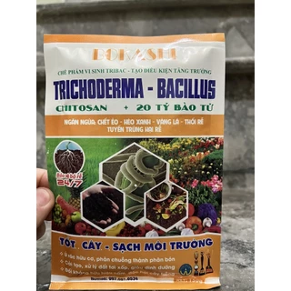 150g Nấm đối kháng Trichoderma Bacillus, chế phẩm nấm tricoderma bón cho hoa cây cảnh, ủ phân bón hữu cơ