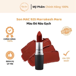 Son MAC 925 Marrakesh Mere Màu Đỏ Nâu Gạch, Phù Hợp Mọi Màu Da Hàng Chính Hãng 100%