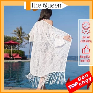 Áo Choàng lưới ren phụ kiện phối Bikini đi biểnThe Queen 048