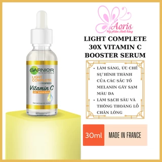 Tinh chất sáng da mờ thâm Garnier Light Complete 30x Vitamin C Booster Serum - 30ml