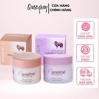 Kem dưỡng ẩm nhau thai cừu Lanolin Cream, Kem nhau cừu Placenta Cream hãng Careline hủ 100ml từ Úc - Chính hãng