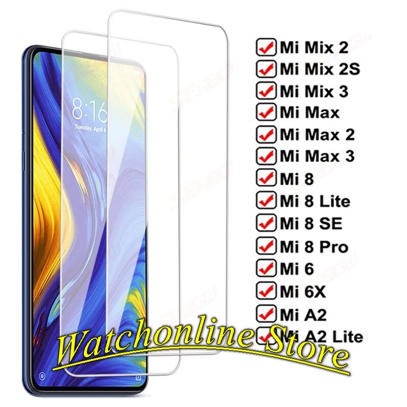 Kính cường lực 2.5D cho Xiaomi  Mi Mix 2  Mi Mix 2s  Mi Mix 3 Mi Max Mi Max2 Mi Max3 Mi A2 Lite Mi 5X Mi 6X trong suốt