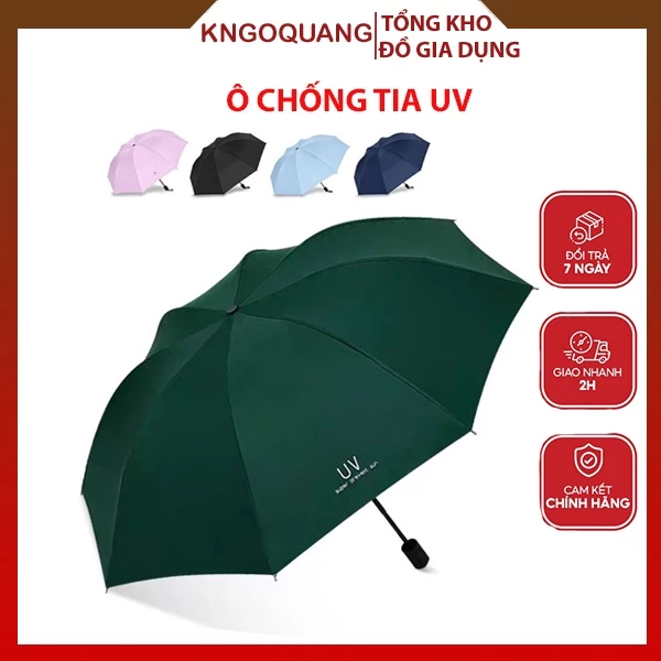 Ô che mưa nắng gấp gọn phủ lớp chống tia UV cao cấp, dù cầm tay 2 lớp dày dặn chống thấm mau khô - Tặng túi đựng ô