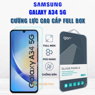 Kính cường lực Samsung A34 5G full màn hình chính hãng Gor phủ nano - Dán màn hình Samsung Galaxy A34 5G