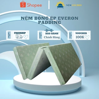 Nệm Bông Ép Everon Padding Gấp 3 Không Nóng Ẩm - Bảo Hành 5 Năm - Giao màu ngẫu nhiên