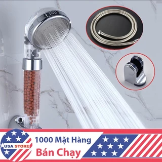 Bộ Tay Vòi Tắm Hoa Sen V1 Nano Tăng Áp Lực Nước (Có Hạt Lọc Nano) - Chọn Thêm Dây Và Giá Treo Vòi