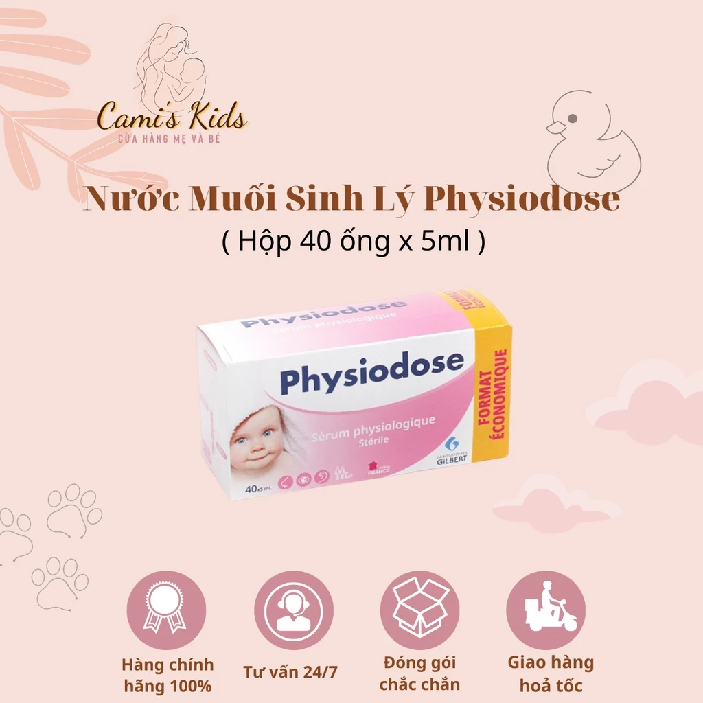 Nước Muối Sinh Lý Physiodose ( Hộp 40 ống x 5ml )